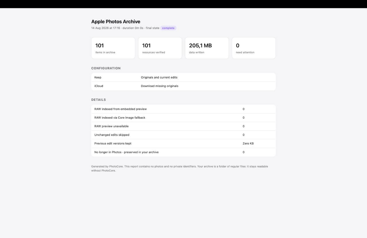 El informe HTML de la ejecución abierto en un navegador